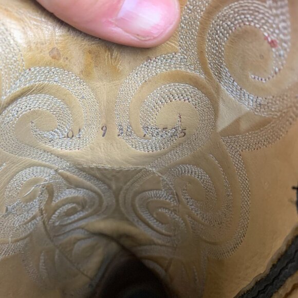 Vintage 90s WM. Moorby Black Leather Western Cowboy Boots - Picture 9 of 15